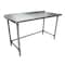 Bk Resources Stainless Steel Work Table With Open Base, 1.5" Rear Riser 60"Wx24"D VTTROB-6024 - alternate 1